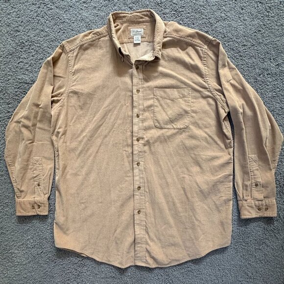 L.L. Bean Other - L.L.Bean Classic Fit Corduroy Shirt Men's XL Tall in Camel Color-Very Good Cond.